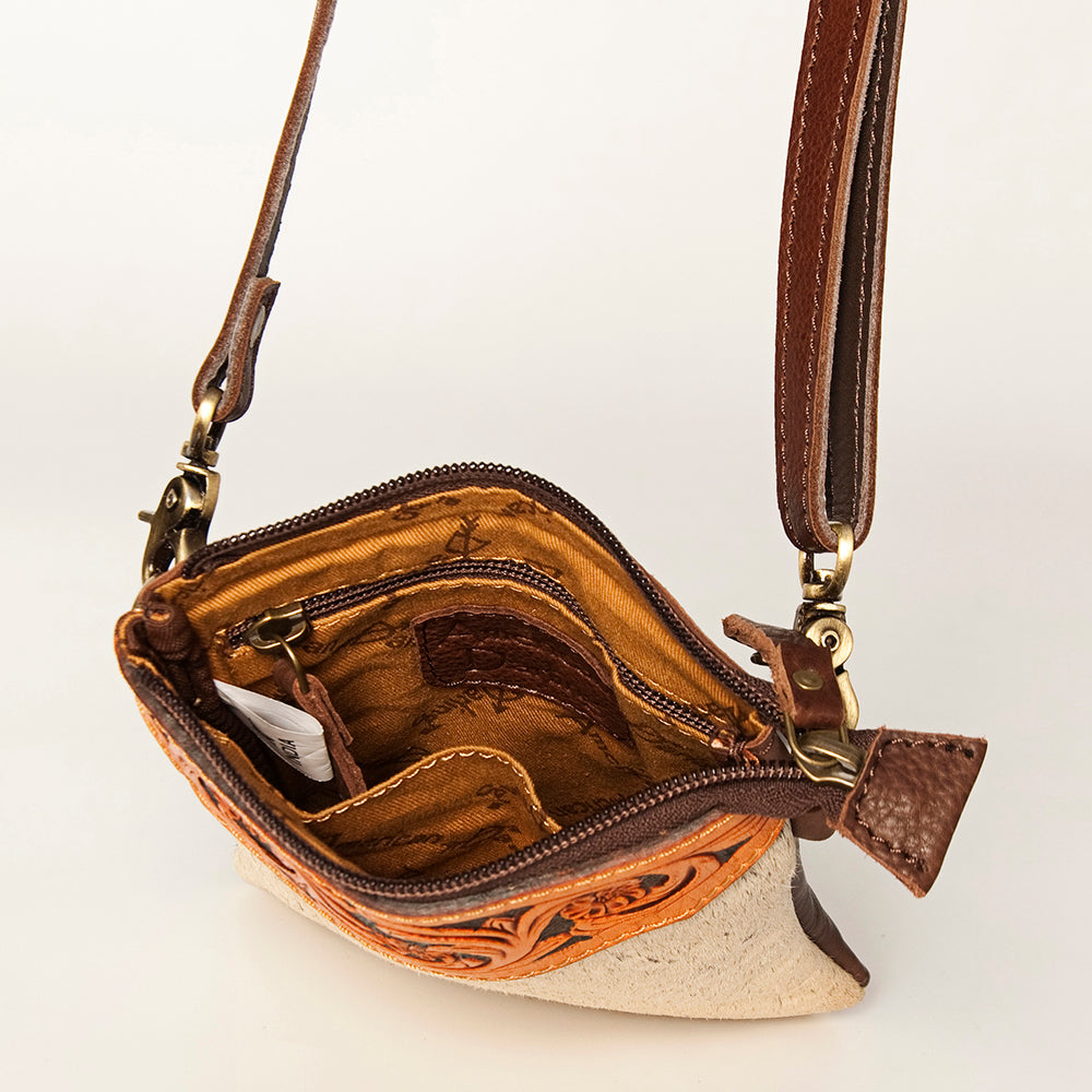 ADBG406 American Darling Hand Tooled Leather Small Cross body Bag