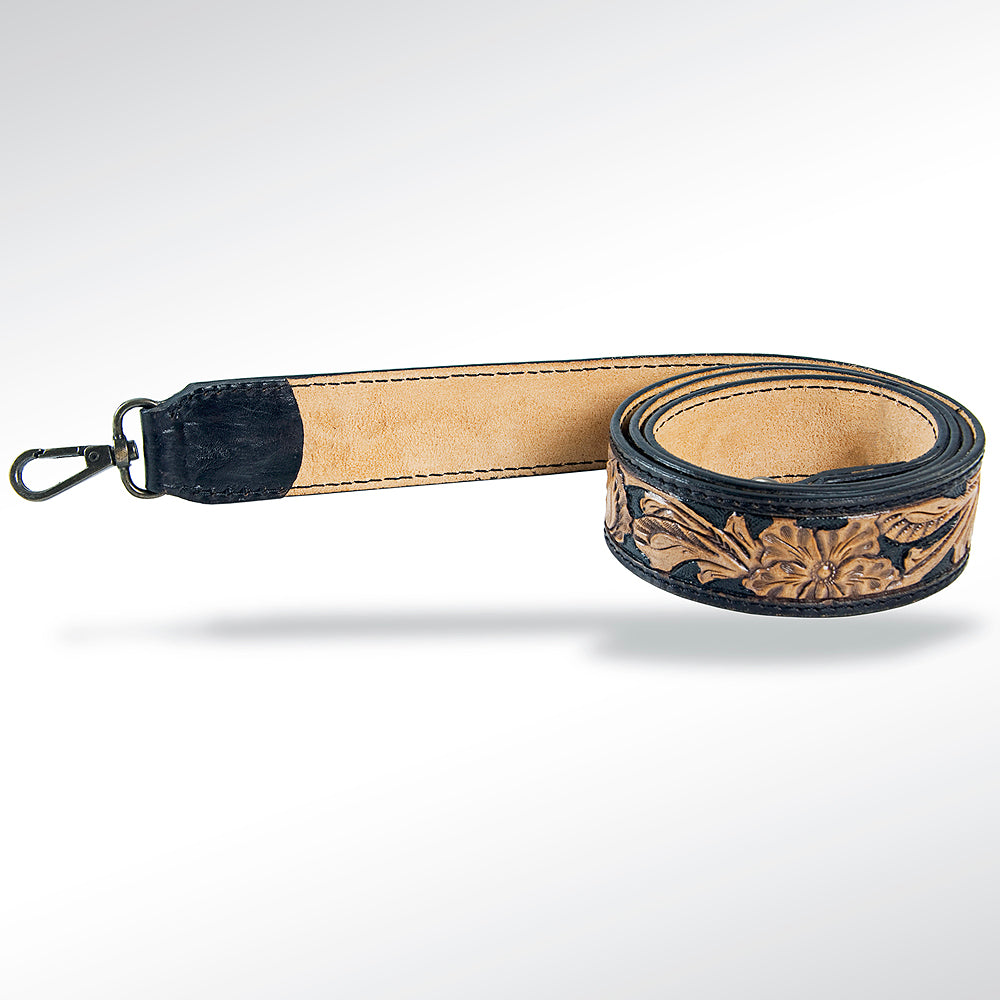 LC-ADSTF105 Hand Tooled Genuine Leather Handle Strap