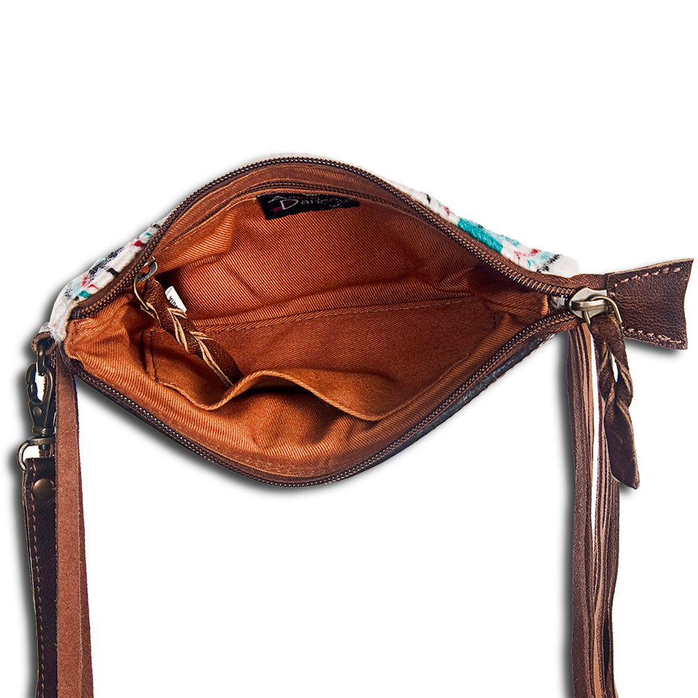 LC-ADBGZ157DAR1 Wristlet Genuine Western Leather Women Bag