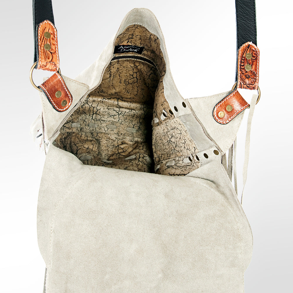 LC-ADBGH133 Crossbody Hair On Genuine Western Leather Women Bag