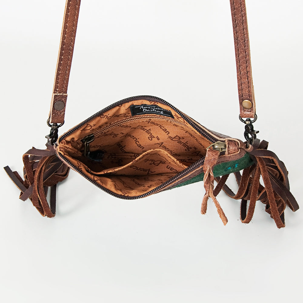 LC-ADBGS142 Hair-On Mini Crossbody - Western Leather Purse with Adjustable Strap