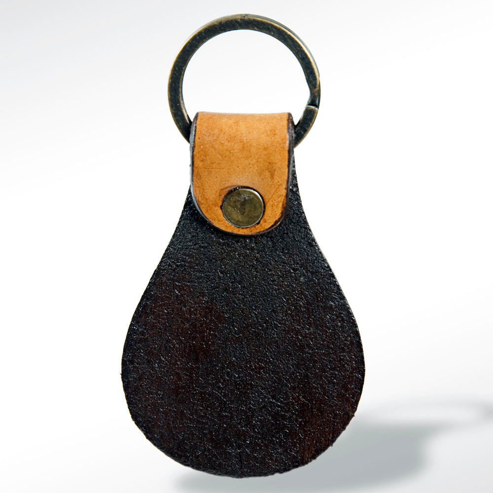 LC-ADKR156 Hand Tooled Genuine Leather Keyring
