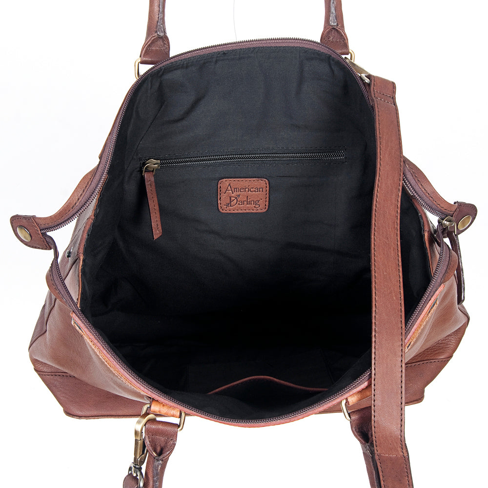 LC-ADBGI105C Tote Hand Tooled Genuine Western Leather Women Bag