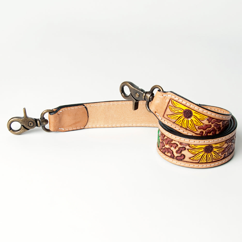 LC-ADSTF124 Hand Tooled Genuine Leather Handle Strap