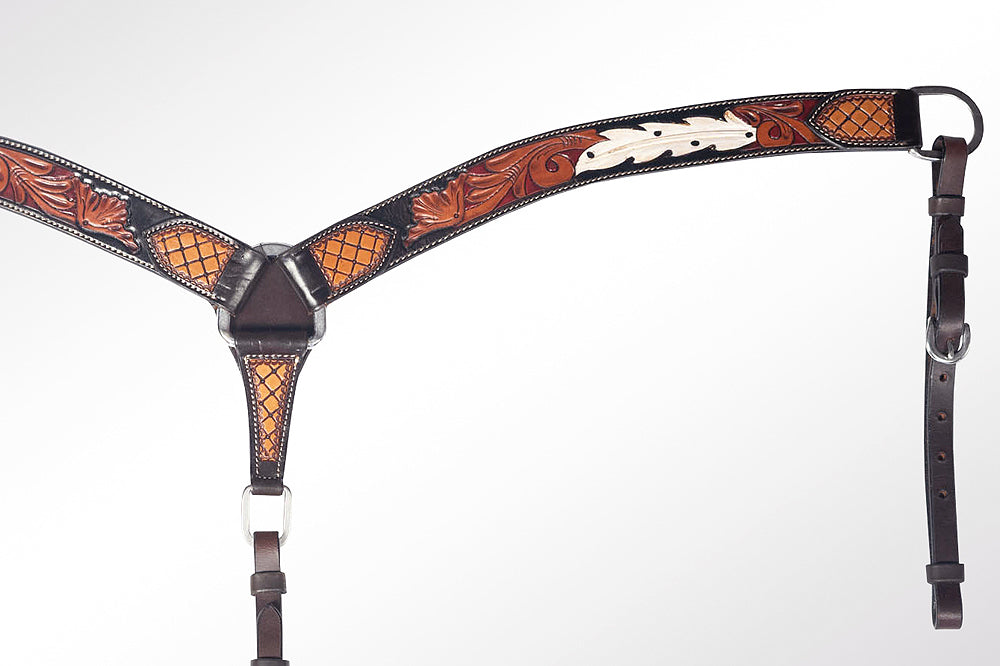 LC-ADEE306-BC Western Leather Breast Collar