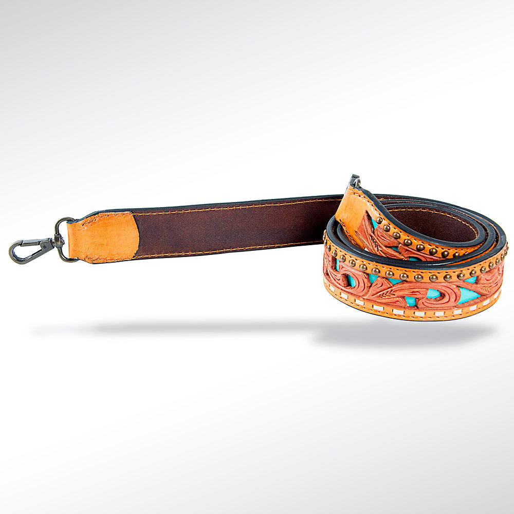 LC-ADSTF131 Hand Tooled Genuine Leather Handle Strap