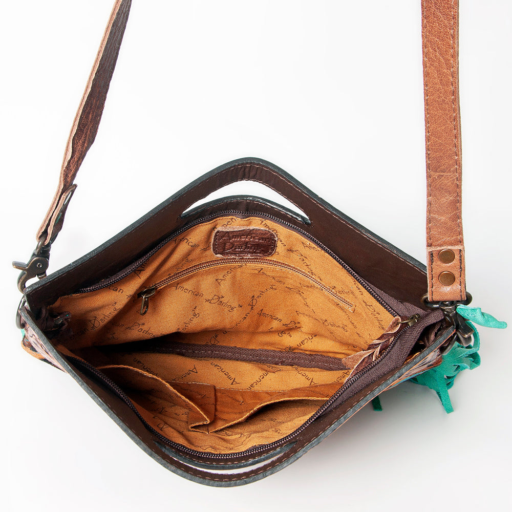 ADBGS146 Crossbody Genuine Western Leather Women Bag Teah