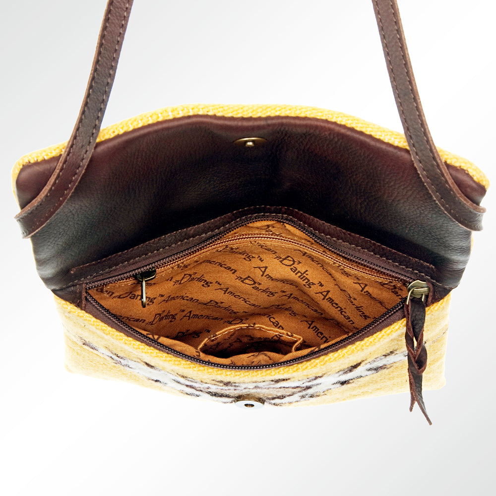 LC-ADBG595 Crossbody Saddle Blanket Genuine Western Leather Women Bag