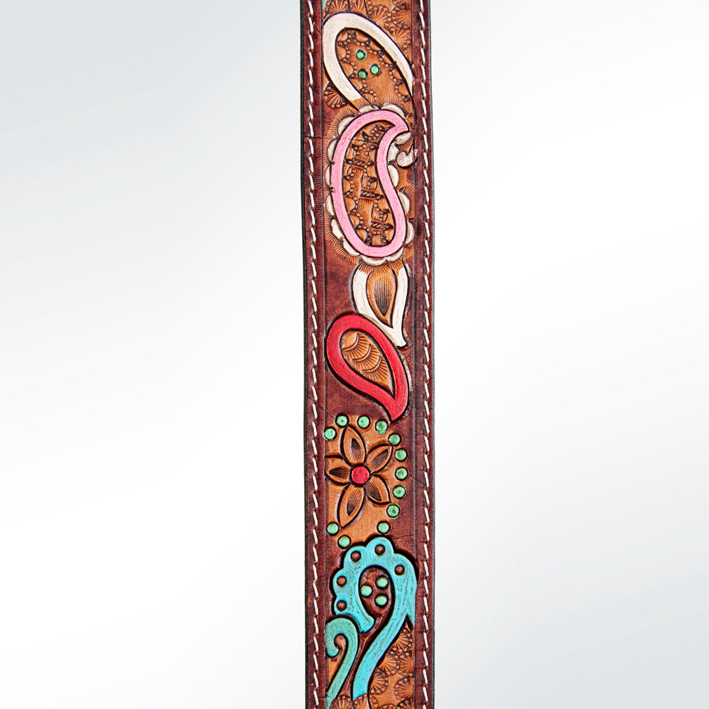 LC-ADSTF139 Hand Tooled Genuine Leather Handle Strap