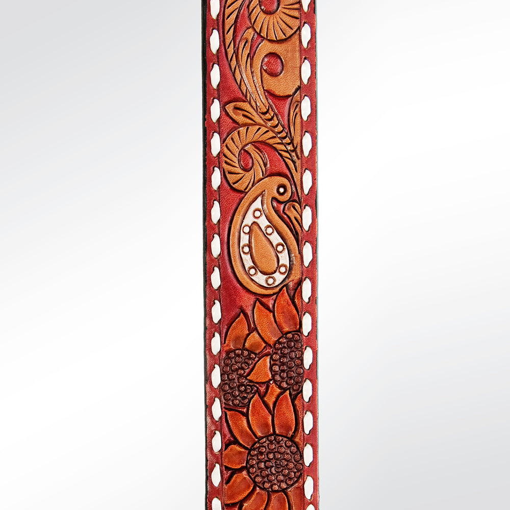 LC-ADSTF148 Hand Tooled Genuine Leather Handle Strap