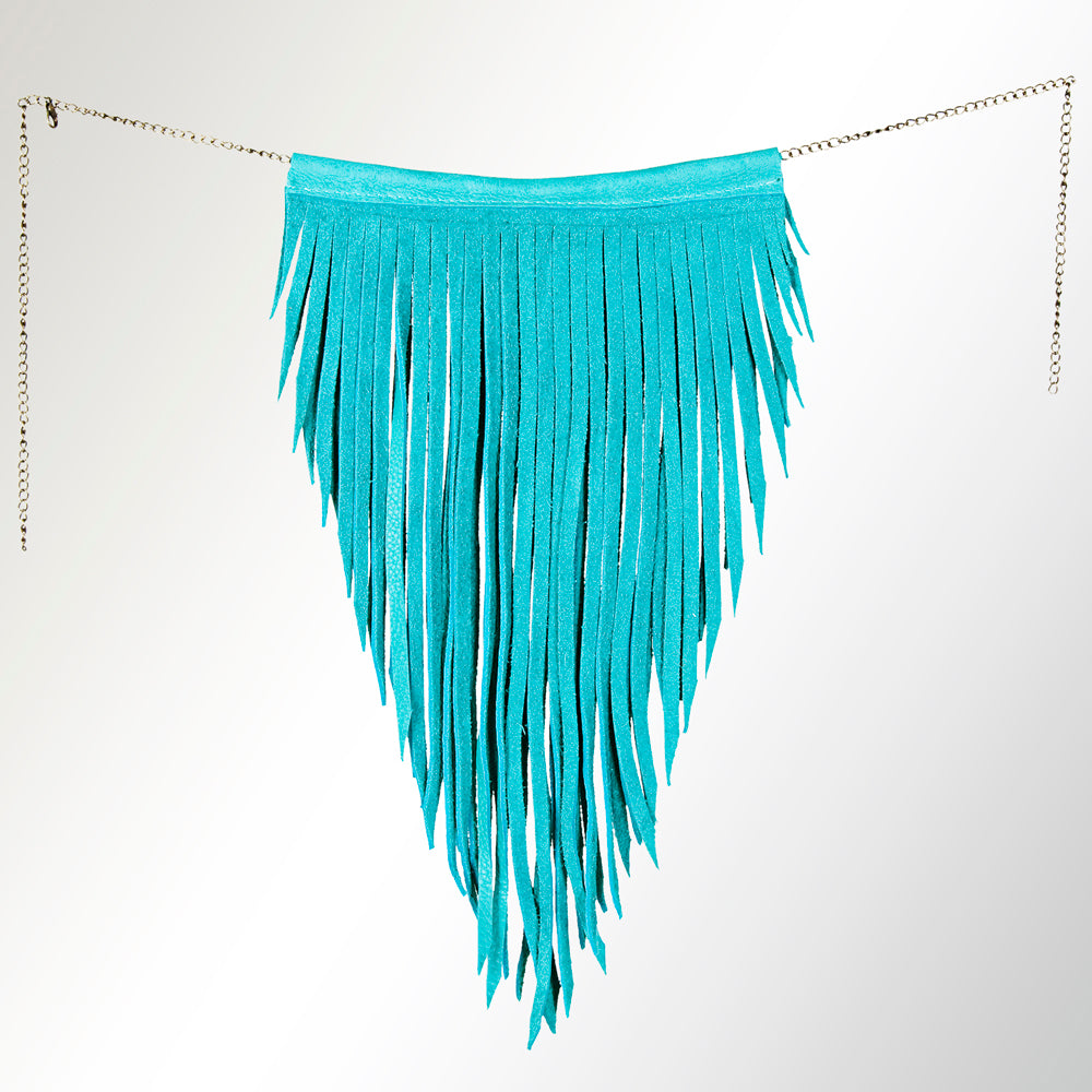 ADJW102 Western Fringe Chain Accessory - Genuine suede Statement Piece