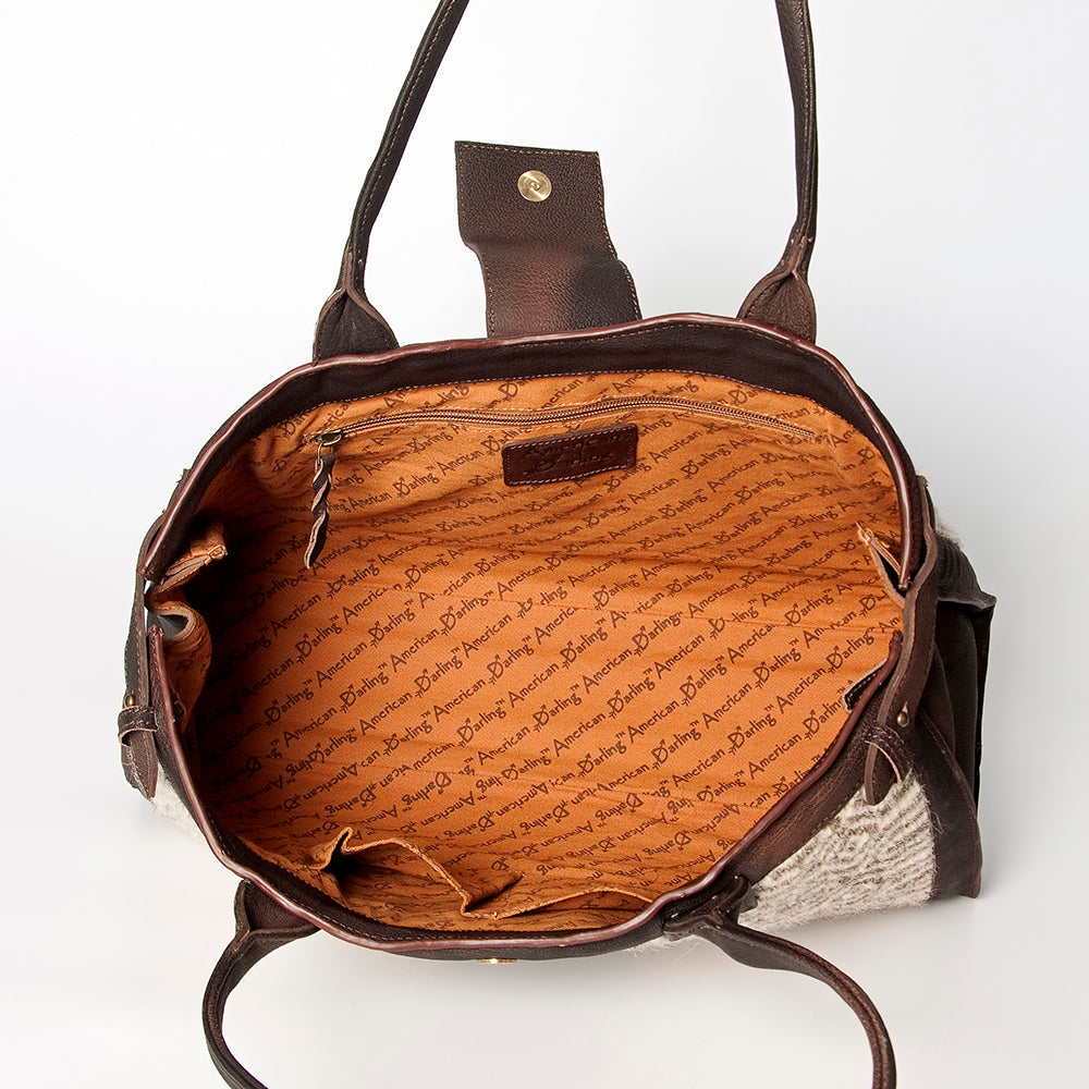 LC-ADBGZ309 Duffel Genuine Western Leather Women Bag