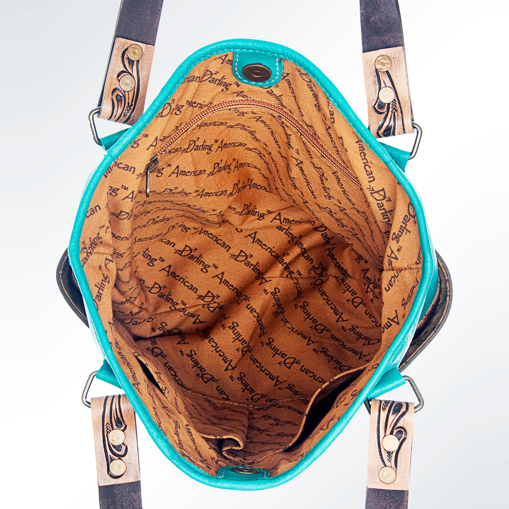 ADBG617A American Darling Hand Tooled Western Leather Tote Bag