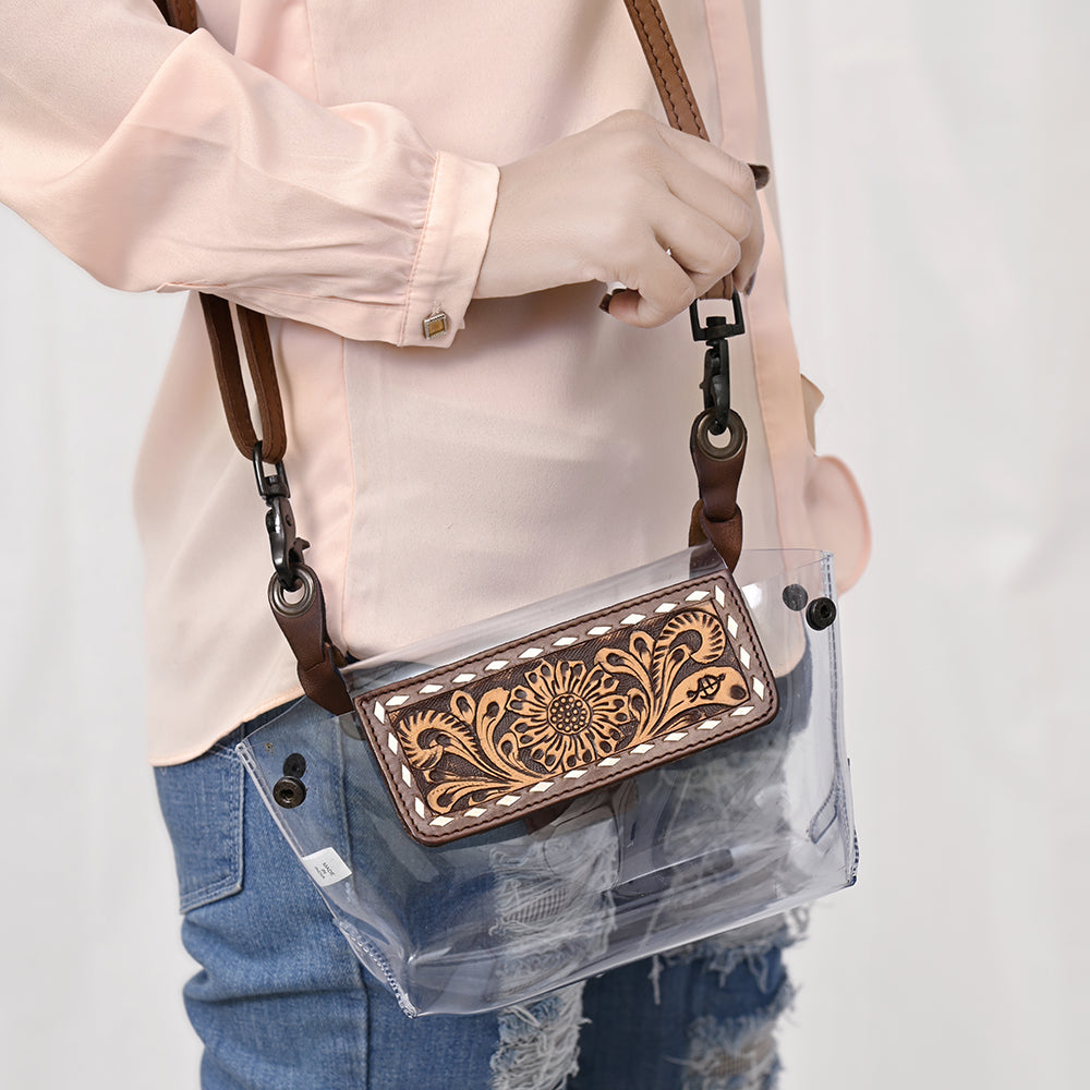ADBGZ303 Clear Bag Genuine Western Leather Women Bag Belle