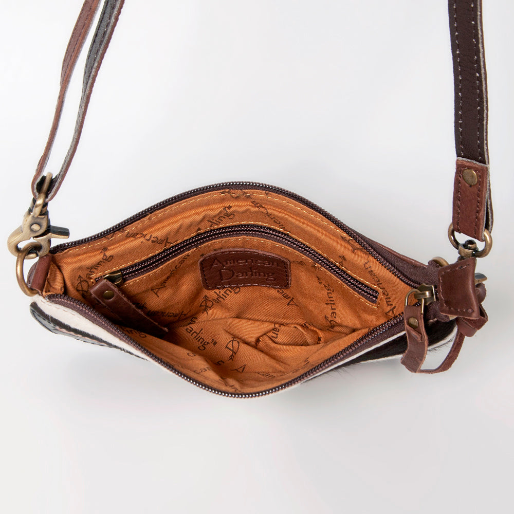 ADBGA160 American Darling Hair-On Cowhide & Tooled Leather Small Cross body Bag