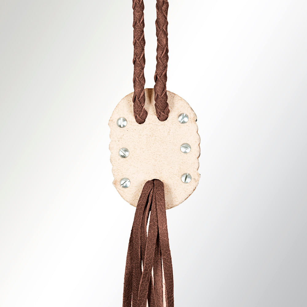 LC-ADJW107C Braided Genuine Leather Jewelry Necklace