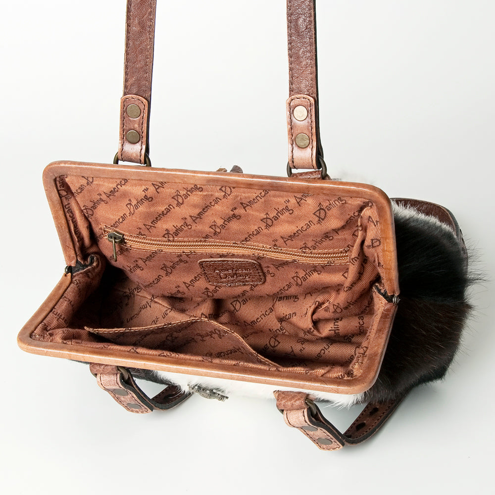 ADBG690 Clutch Hair On Genuine Leather Women Bag Western Handbag Purse