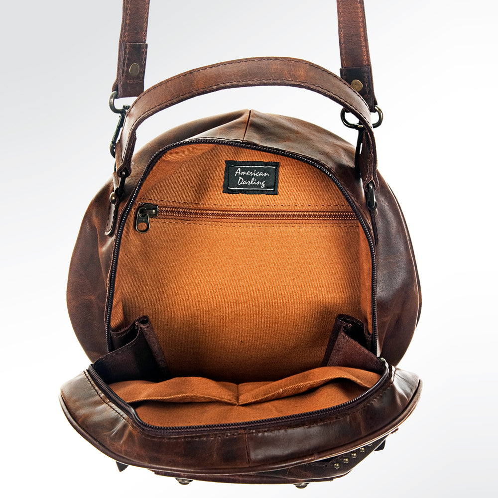 ADBG691 American Darling Handcrafted Hair-On Cowhide Western Leather Canteen Bag