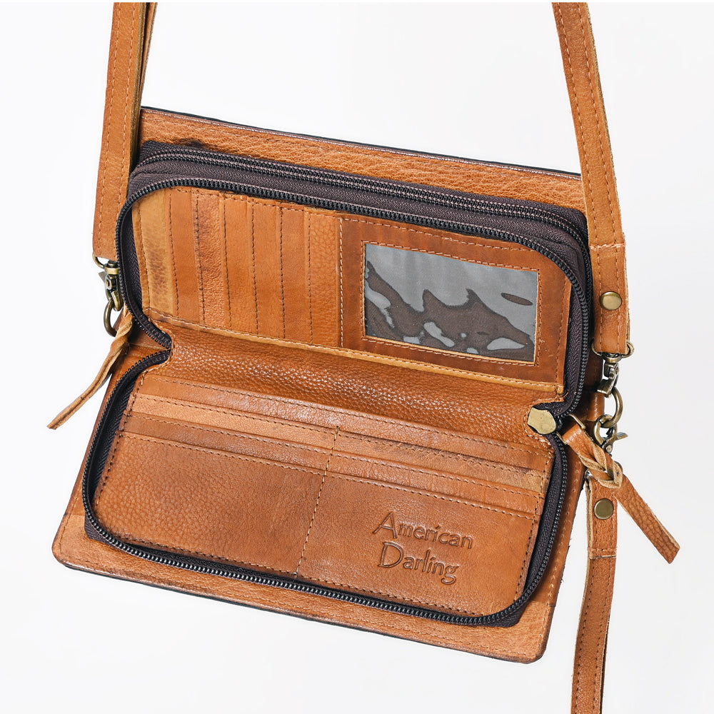 ADBGM169 Hand-Painted Leather Crossbody Purse - Multiple Western Scene