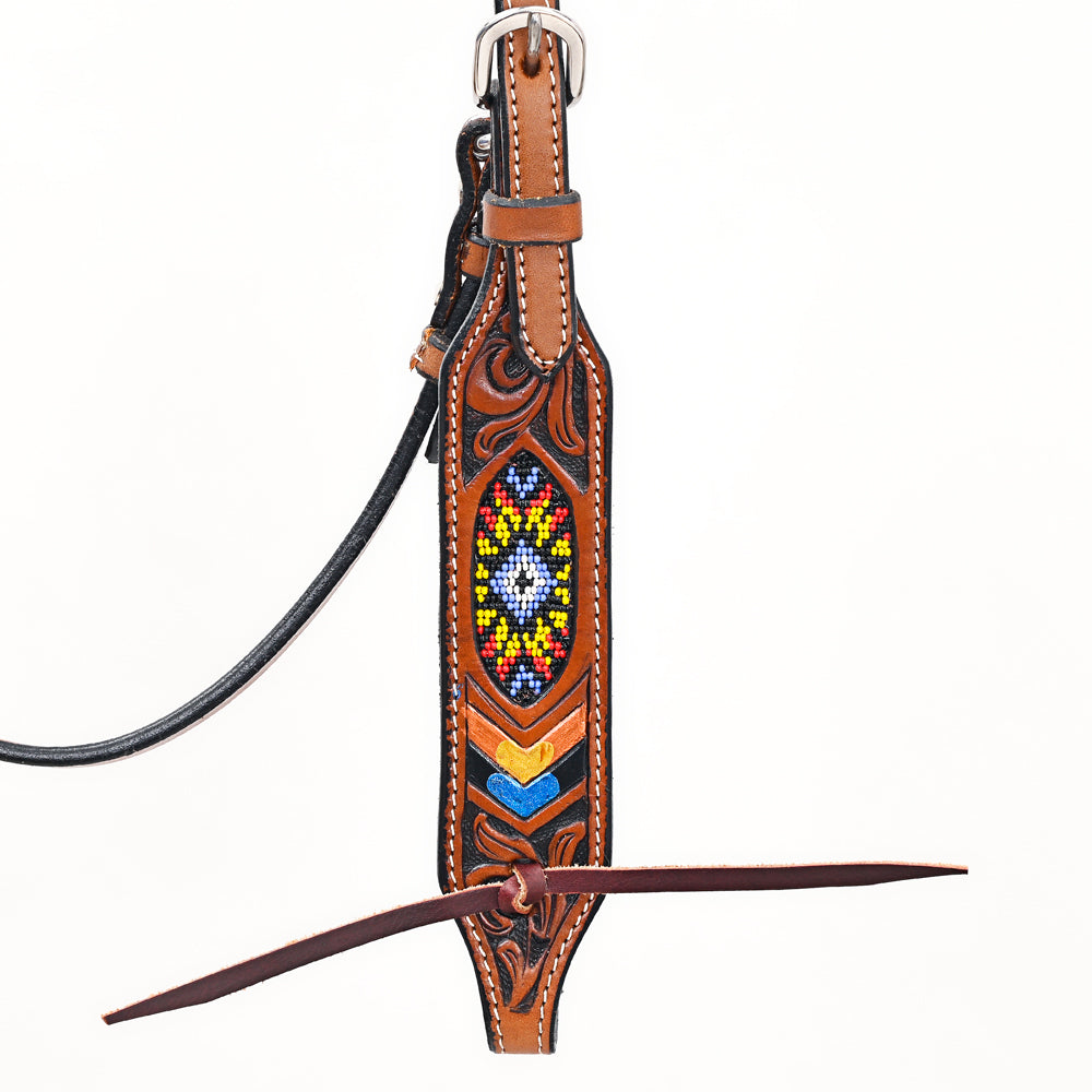 BEHSE123ME-Western Leather Headstall