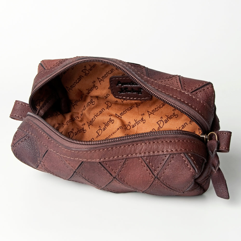 LC-ADBGZ488 Toiletry Genuine Western Leather Women Bag