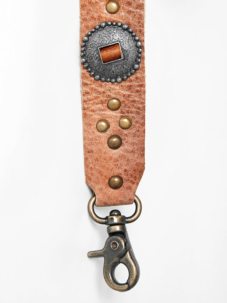 LC-ADBT132 Leather Bag Strap with Studs and Western Conchos