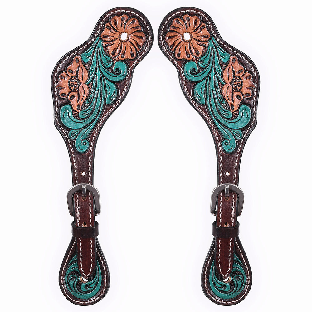 BER104-Western American Leather Spur Strap