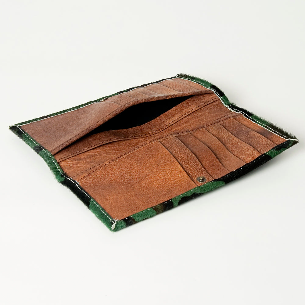 ADBG258 Exotic Hair-On Hide Leather Wallet -Western Style