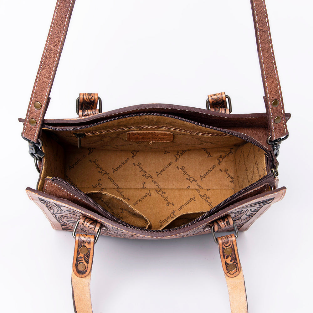 LC-ADBGK108 Tote Hand Tooled Genuine Western Leather Women Bag