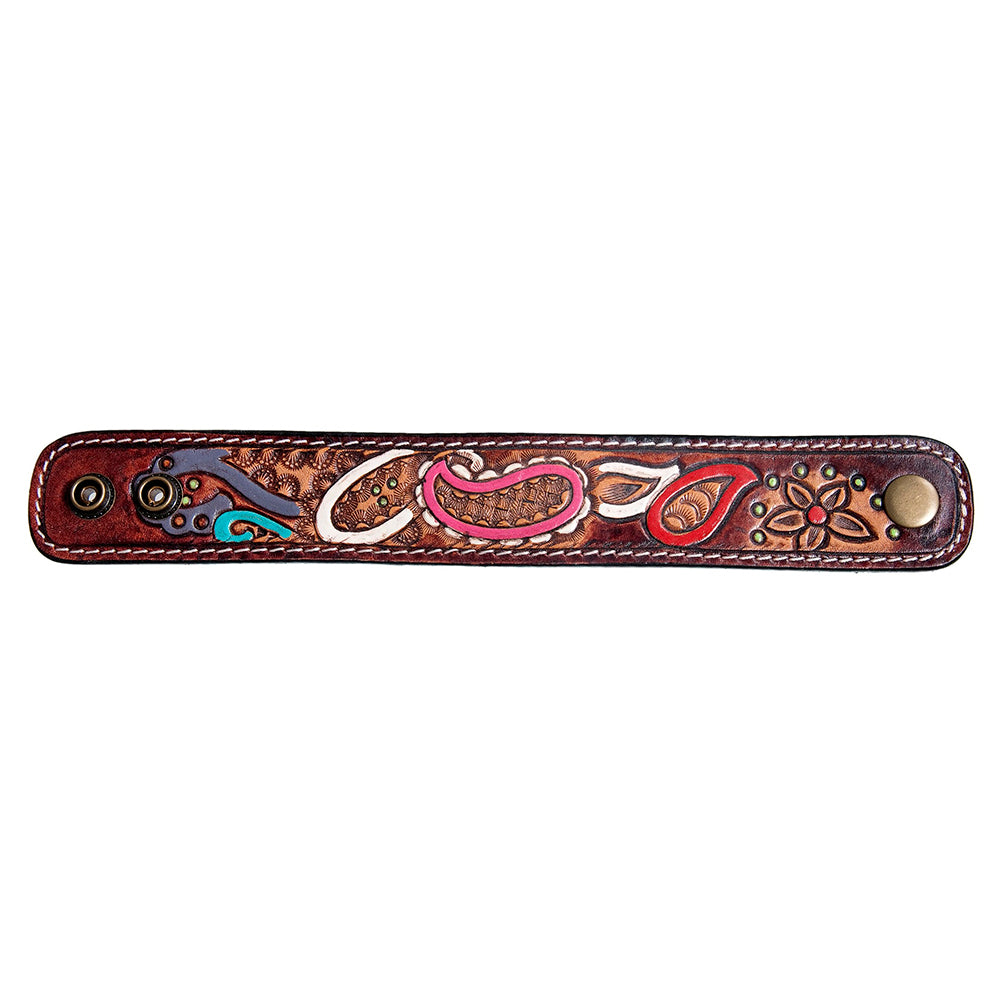 LC-ADBRF168 carved Genuine Leather Bracelet women