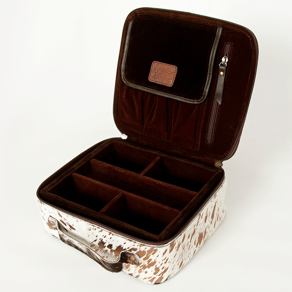 ADBGA228 American Darling Metallic Cowhide Makeup Bag Travel Case Organizer