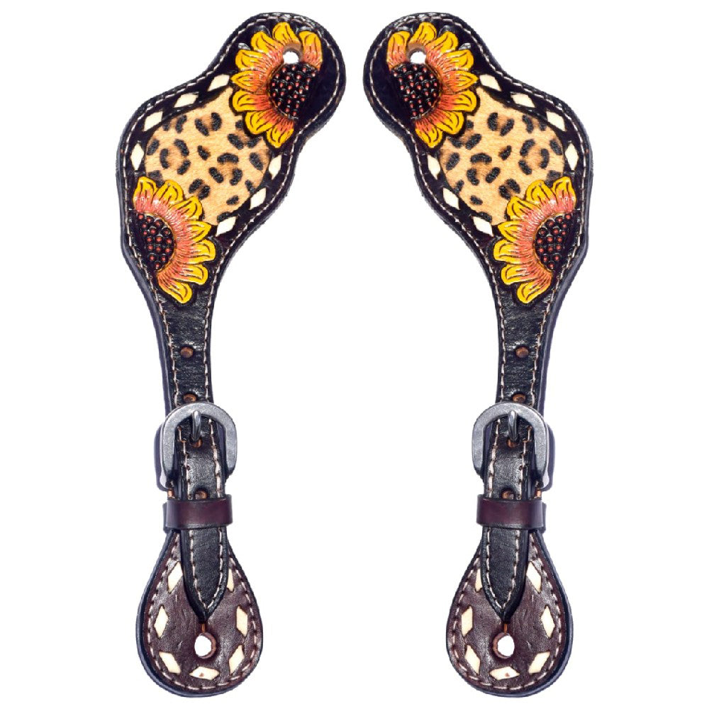 BER166-Western American Leather Spur Strap