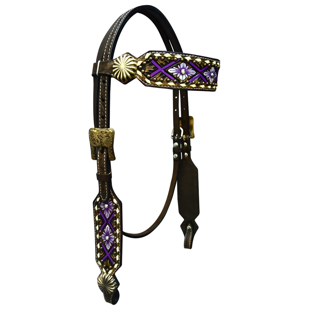 BER168-Western Leather Headstall