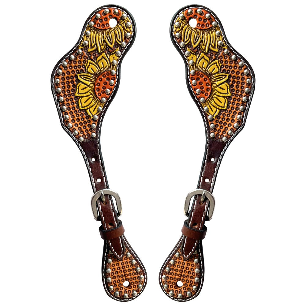 BER172-Western American Leather Spur Strap