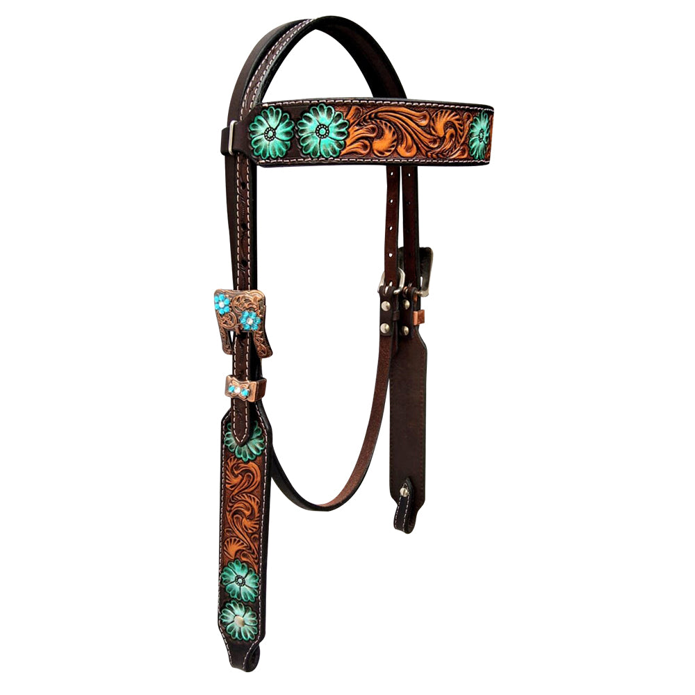 BER175-Western Leather Headstall