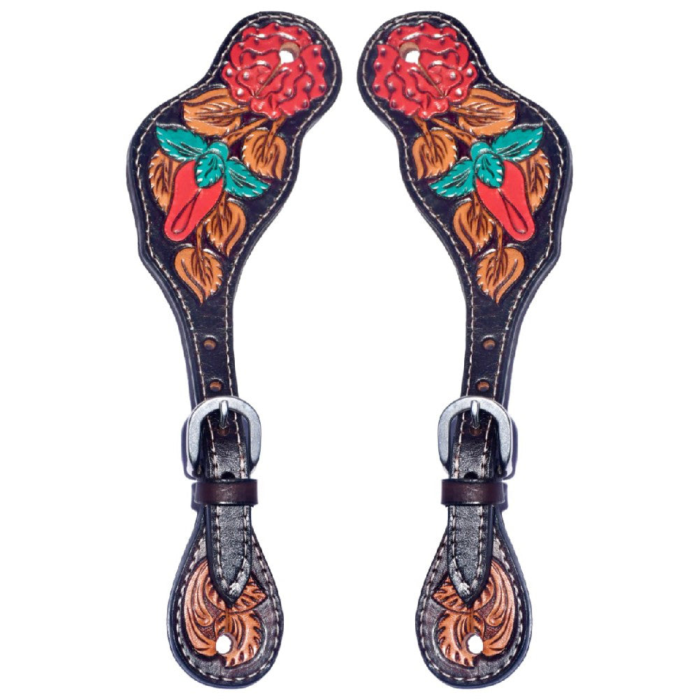 BER178-Western American Leather Spur Strap