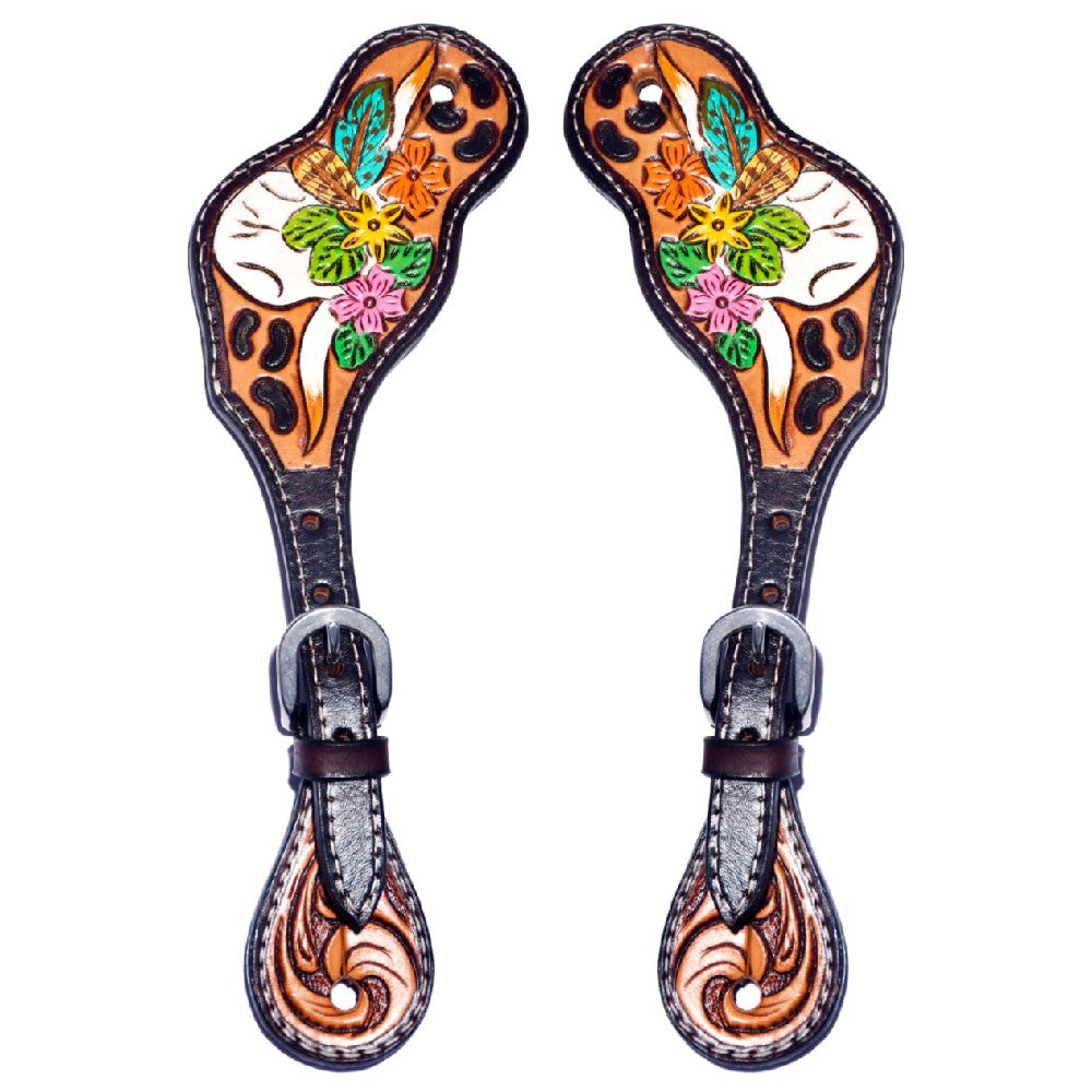 BER180-Western American Leather Spur Strap