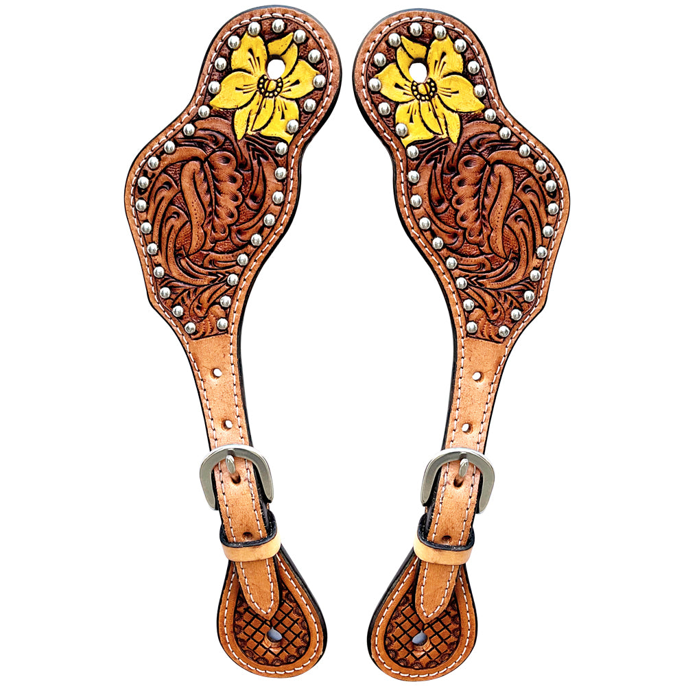 BER186-Western American Leather Spur Strap