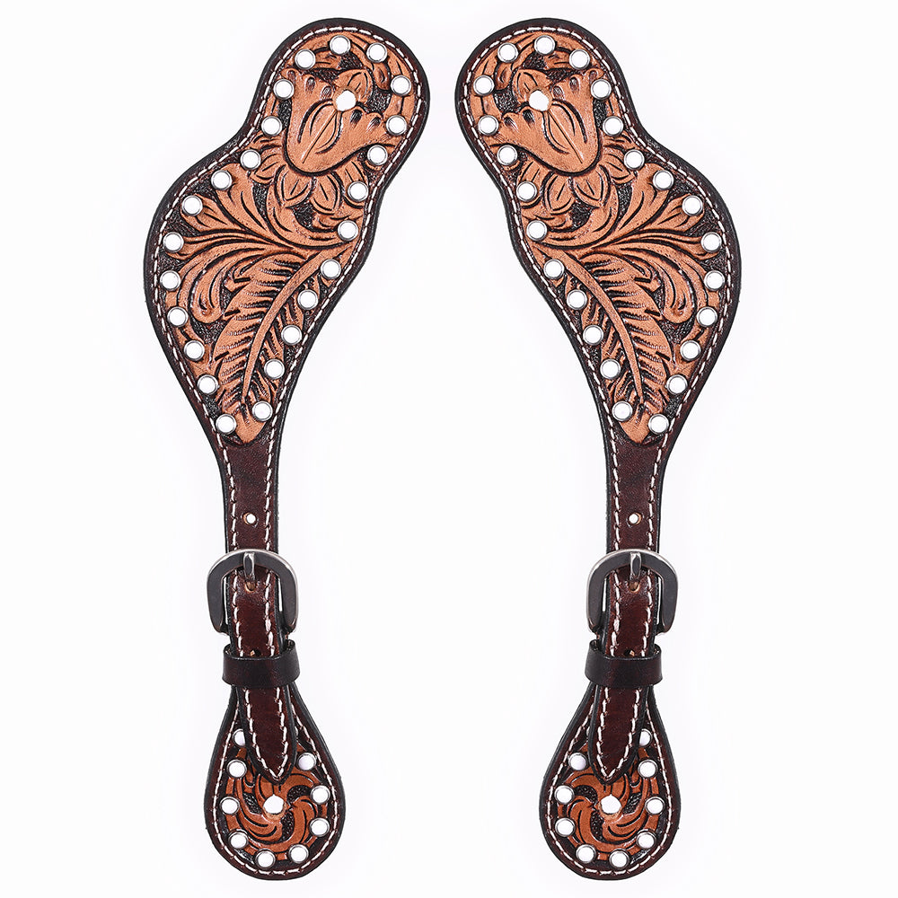 BER193-Western American Leather Spur Strap