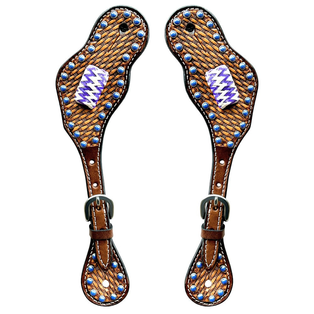 BER205-Western American Leather Spur Strap