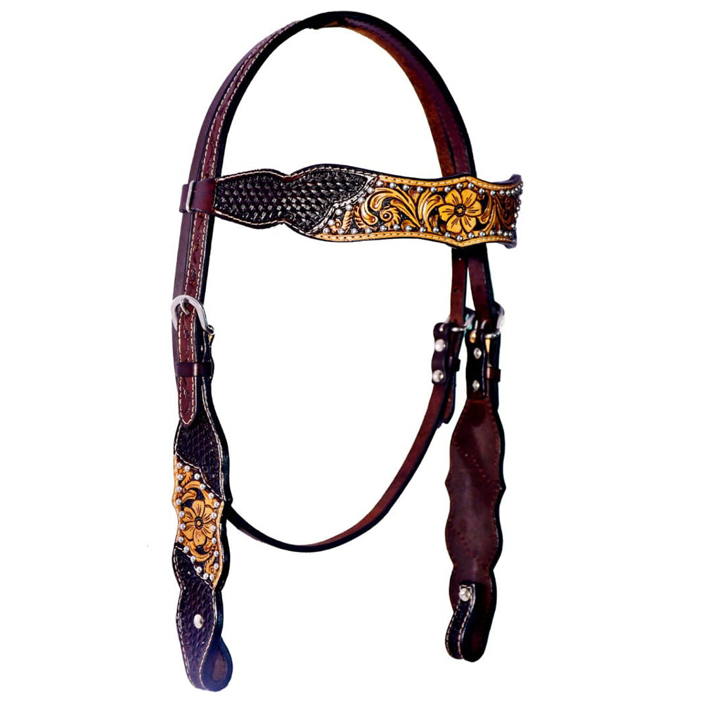 BER245-Western Leather Headstall