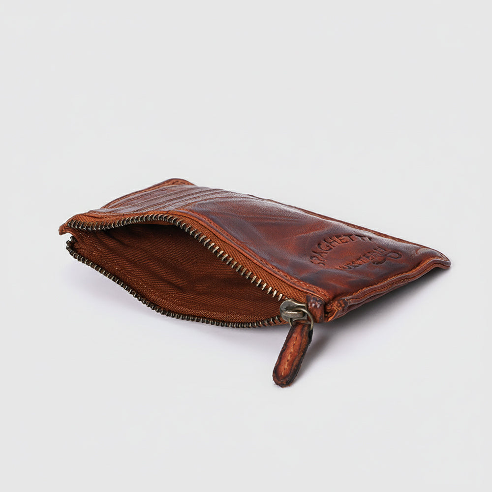 SWC146 Functional Leather Zipper Card Holder