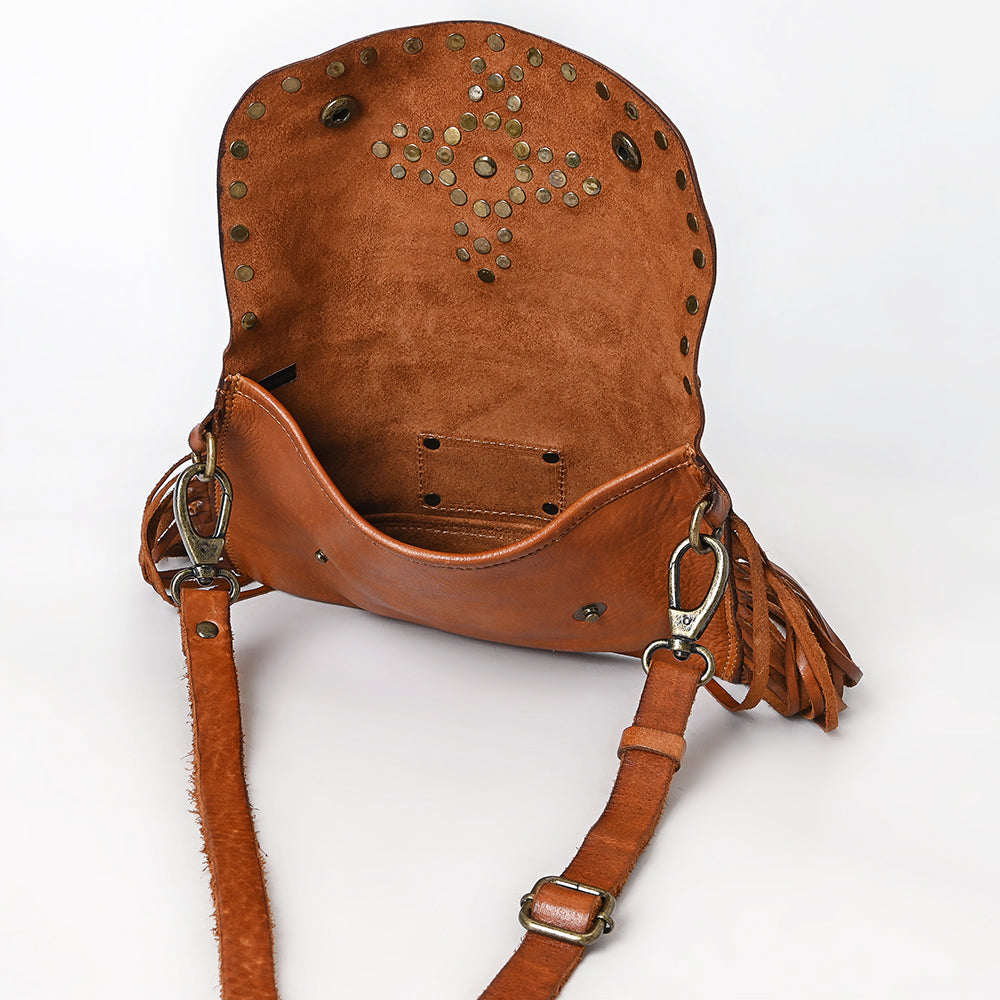 SWC147 Compact Leather Fringes Crossbody