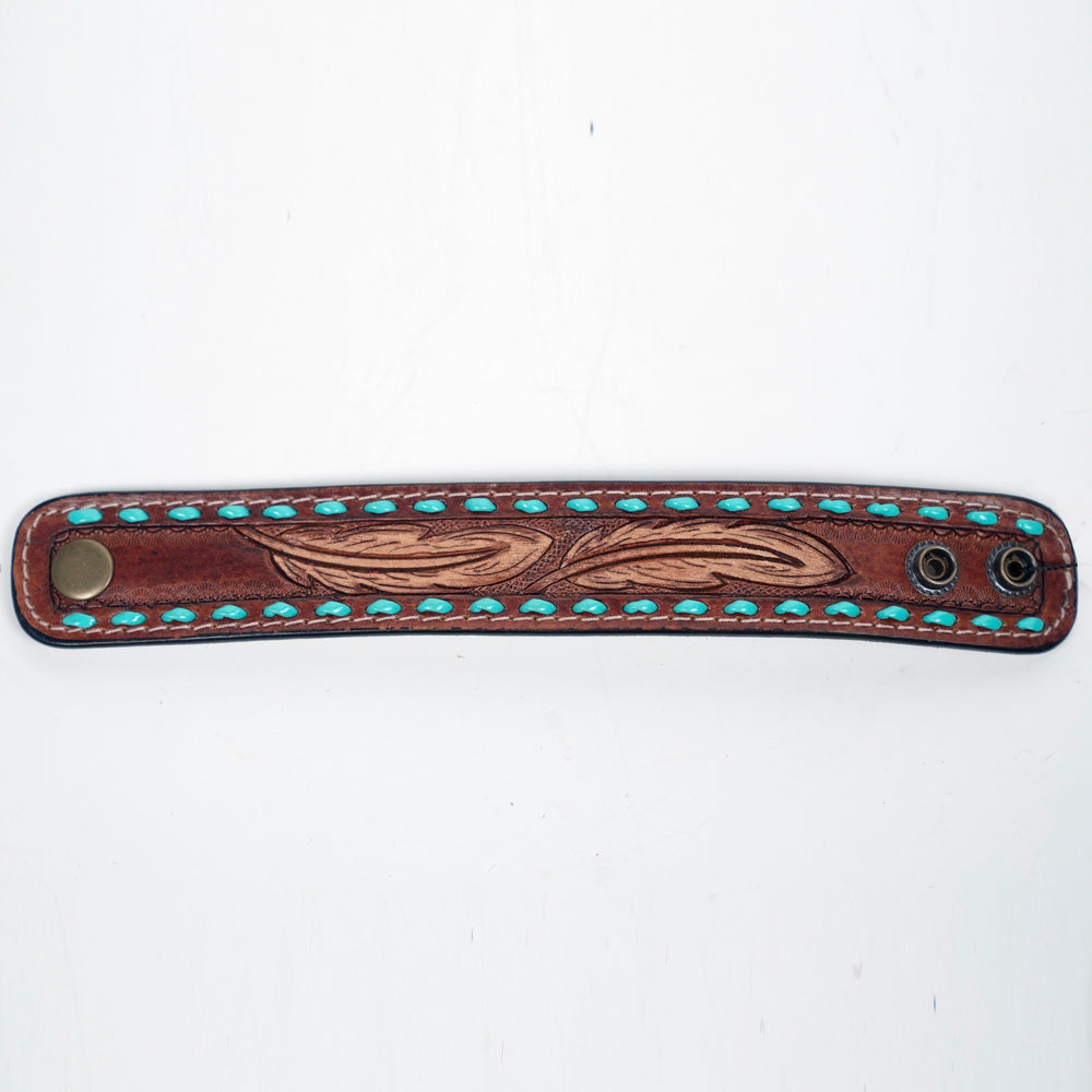 ADBRF111A Hand tooled Genuine Leather Bracelet women