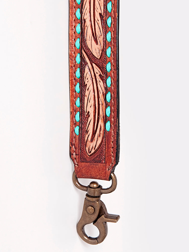 LC-ADSTF108 Hand Tooled Genuine Leather Handle Strap