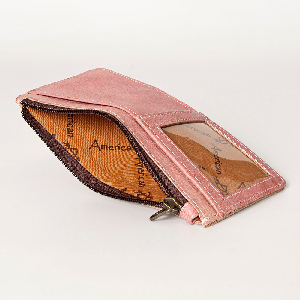 ADBG810 American Darling Pink Handcrafted Leather Card-Holder - Premium Full Grain Western Slim Wallet
