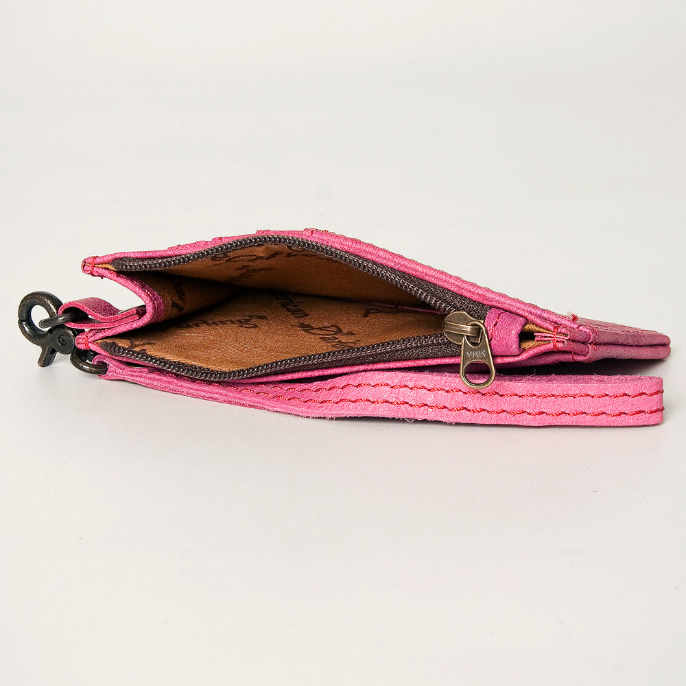ADBG814 American Darling Handcrafted Genuine Leather Card Holder Wristlet Slim Minimalist Case