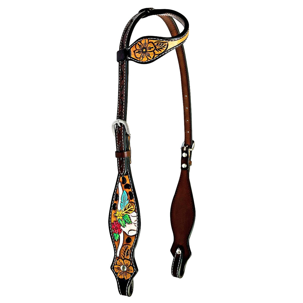BER180-Western Leather One Ear Headstall