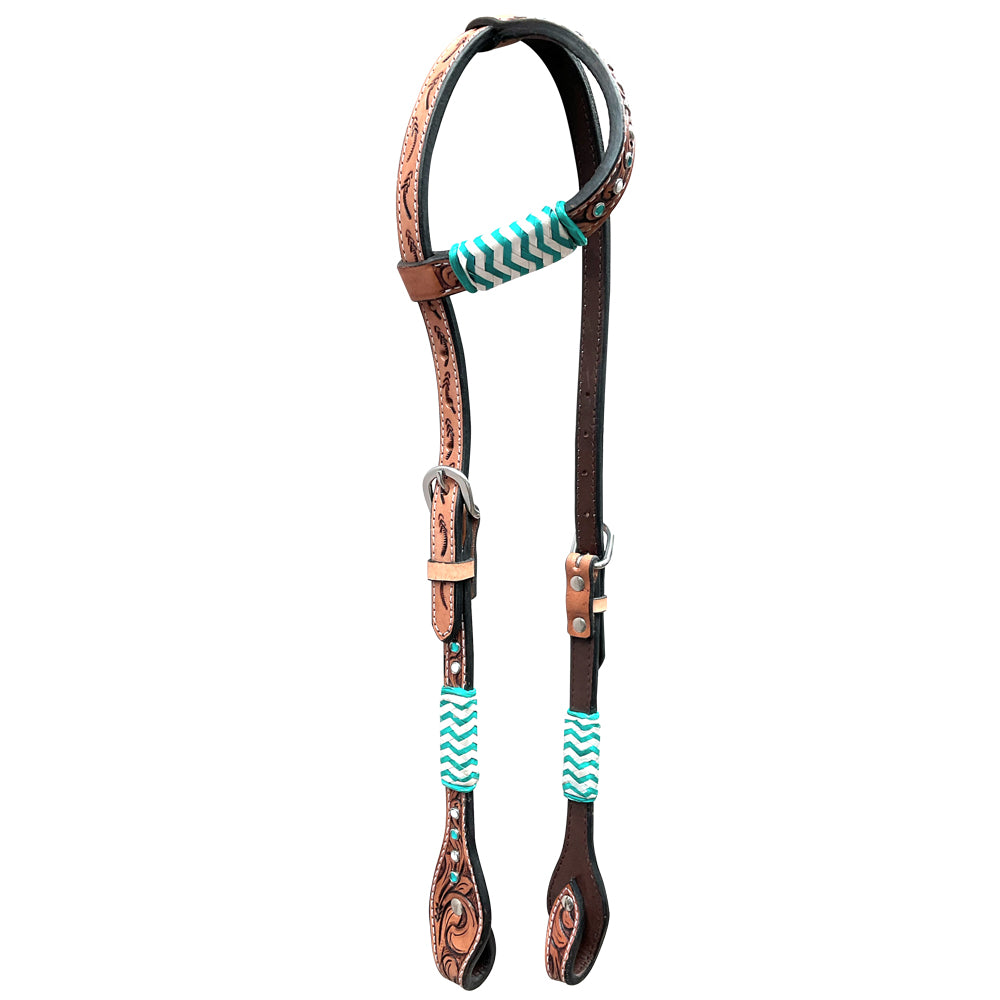 BER209-Western Leather One Ear Headstall