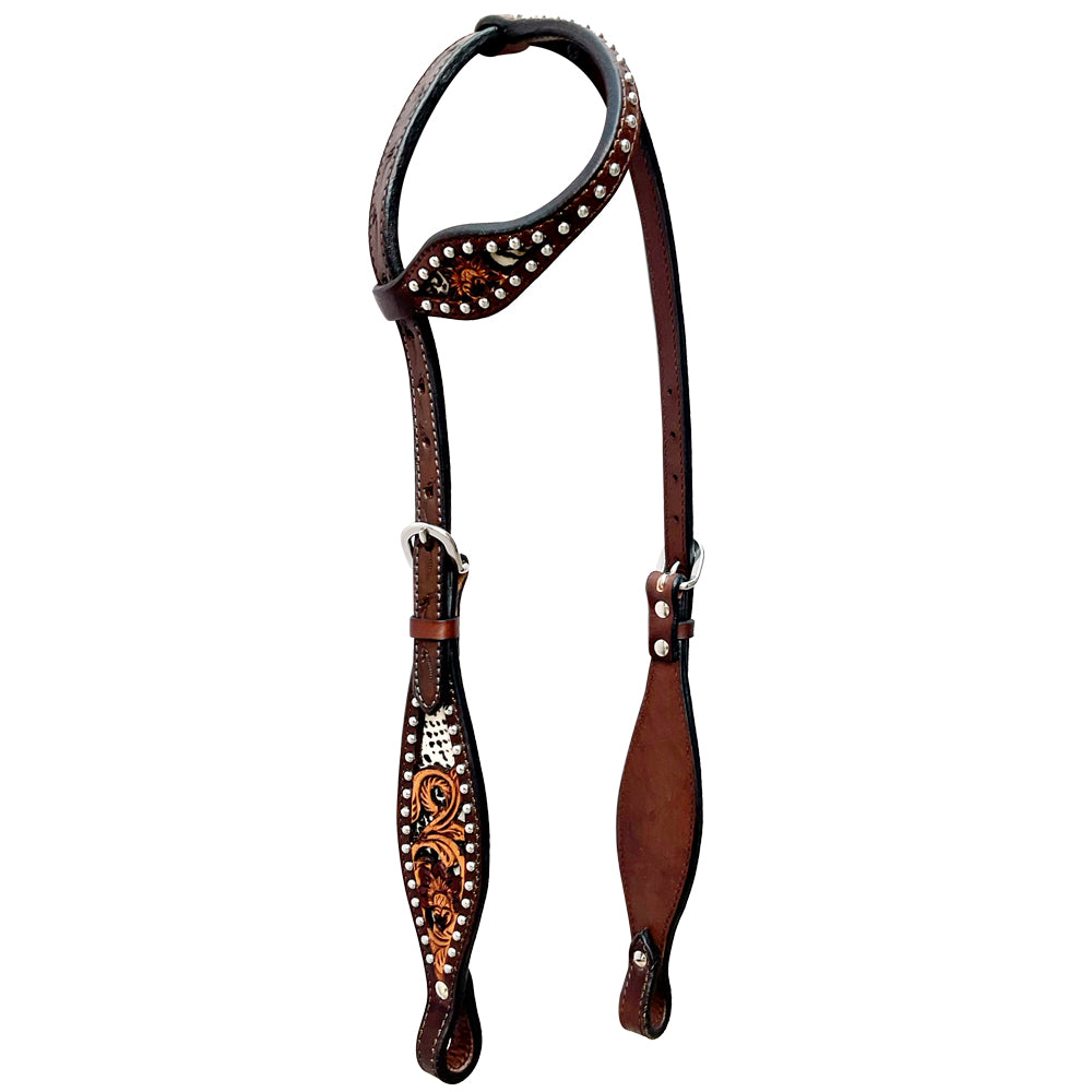 BER240-Western Leather One Ear Headstall